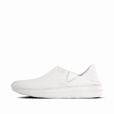 Fitflop Superloafer Leather - Hausschuhe Damen - Weiß (UYW421975)